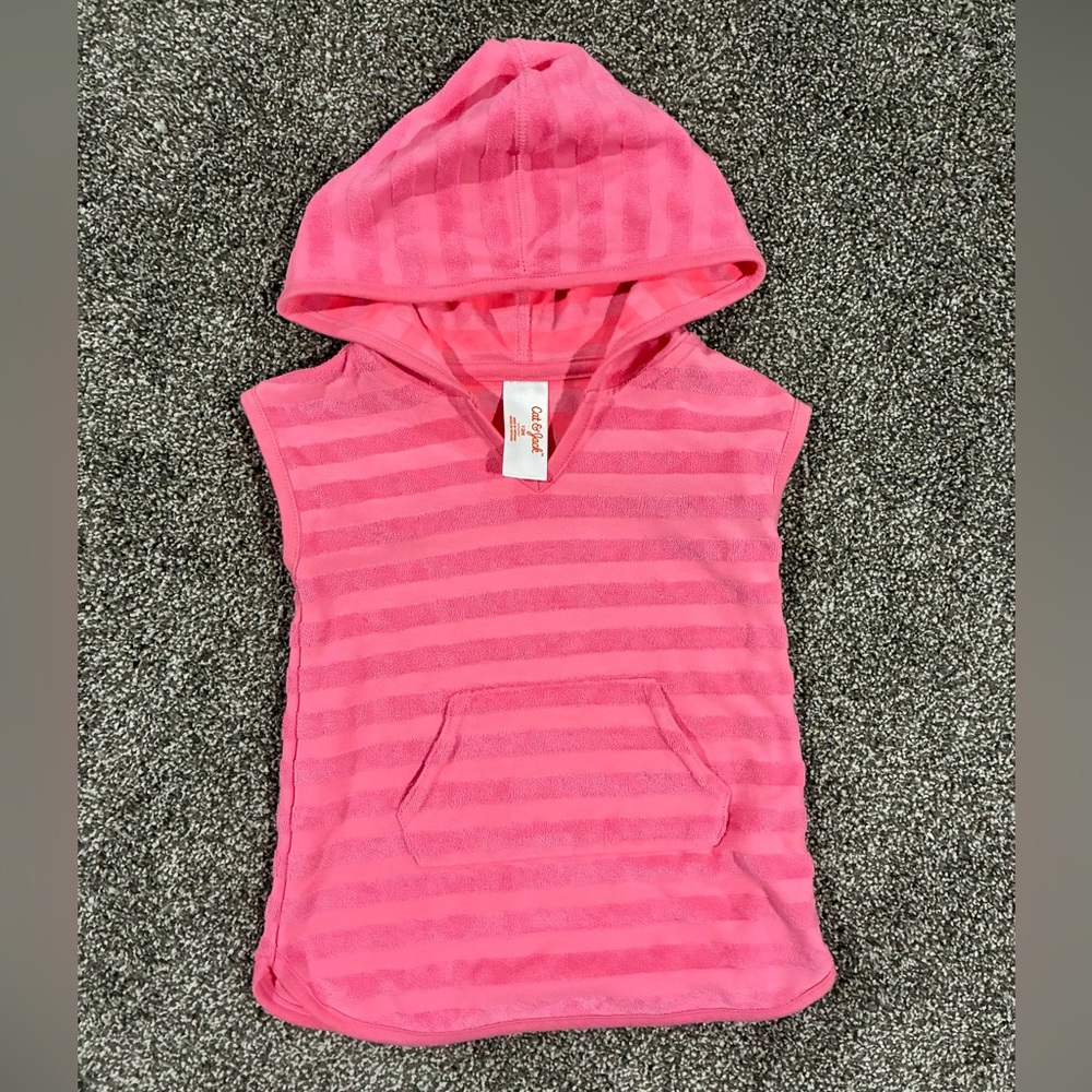 Cat & Jack Pink Striped Swim Coverup